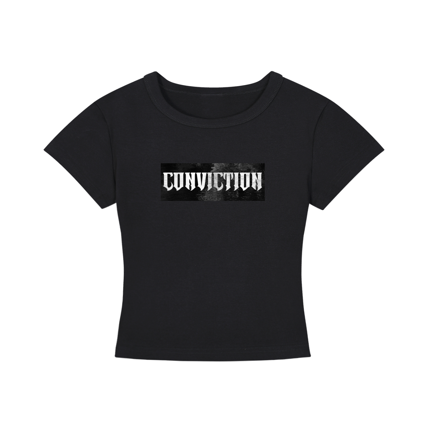CONVICTION cropped baby tee