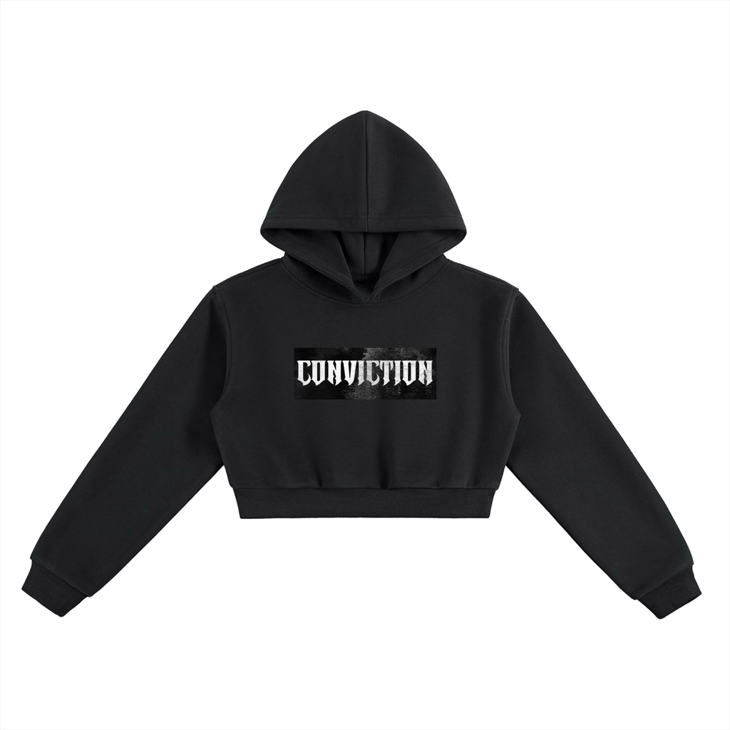 CONVICTION Cropped Hoodie