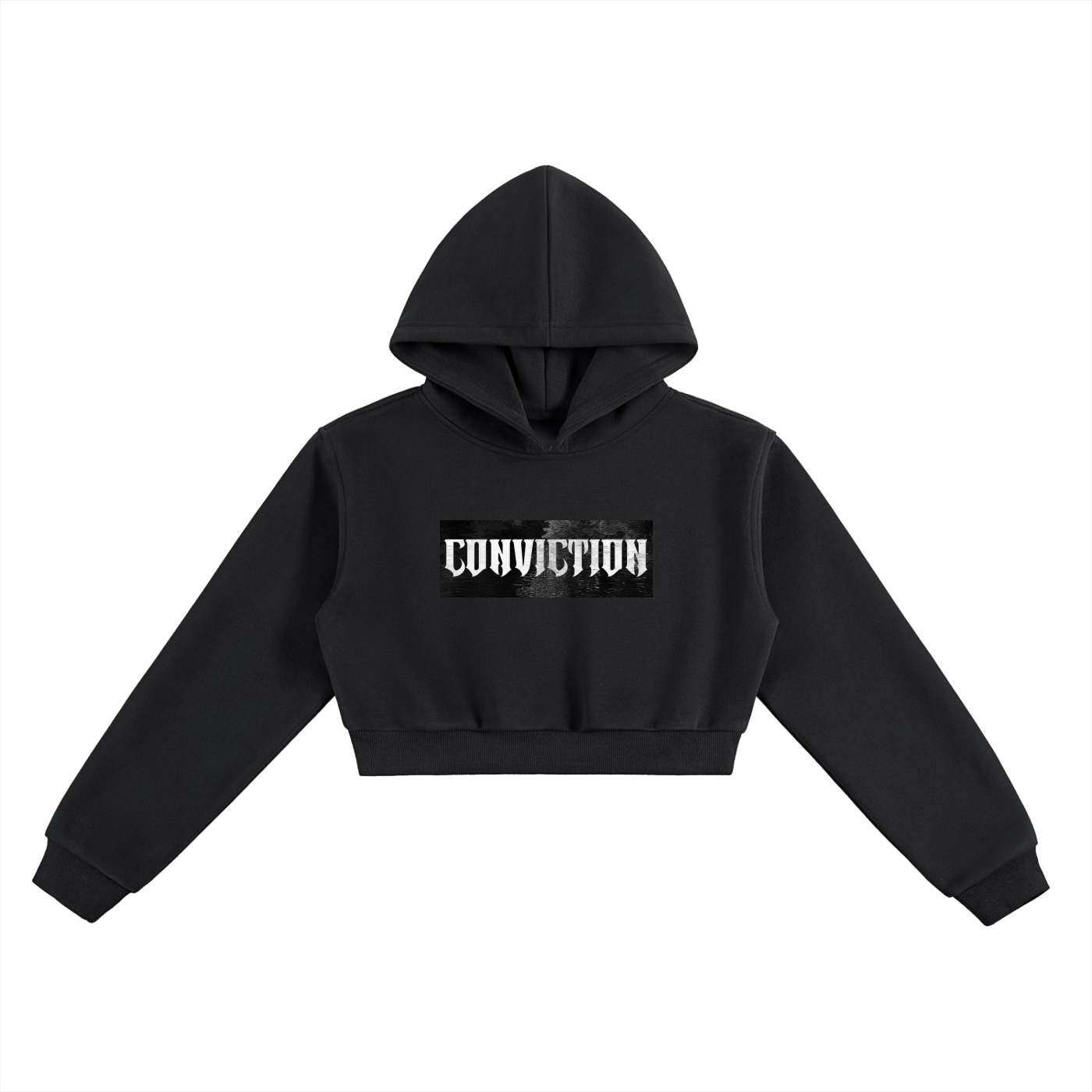 CONVICTION Cropped Hoodie
